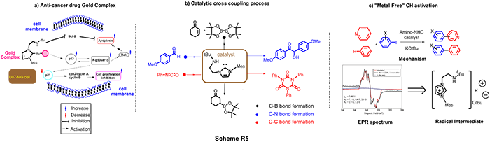 Functional Linked Amino-NHC: Organic Catalysis and Medicinal Implications