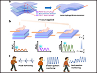A monolithic janus hydrogel pressure sensor for we...