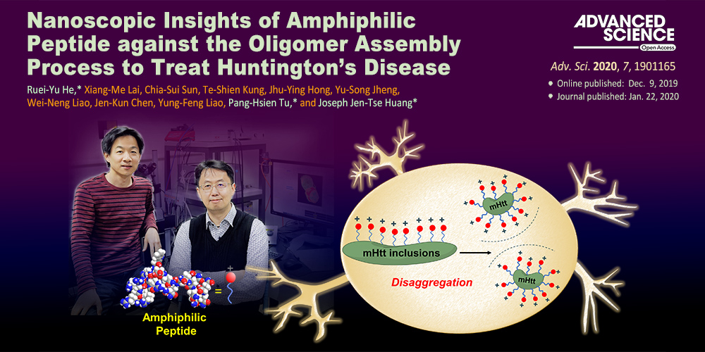 Nanoscopic insights of amphiphilic peptide against Huntington’s disease