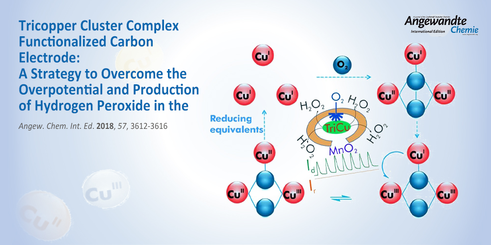 Tricopper Cluster Complex Functionalized Carbon Electrode: A Strategy to Overcome the Overpotential and Production of Hydrogen Peroxide in the Oxygen Reduction Reaction